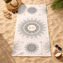 Gray Gold Mandala Pattern