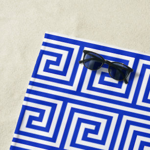Serviette De Plage Grec Meander Carré Motif