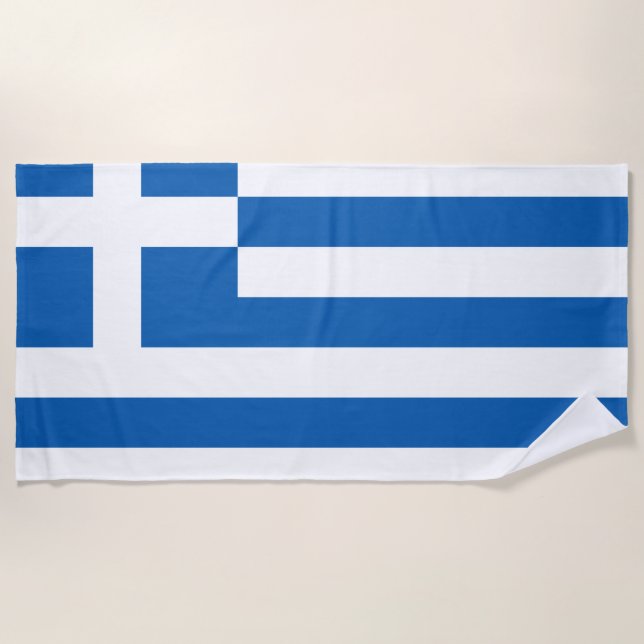 Serviette De Plage Grèce Drapeau du patriotisme grec (Devant)