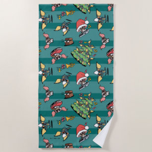 Serviette De Plage Gremlins Motif de Noël comique