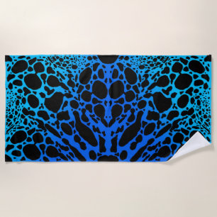 Serviette De Plage Grenouille à tarte à poison bleu