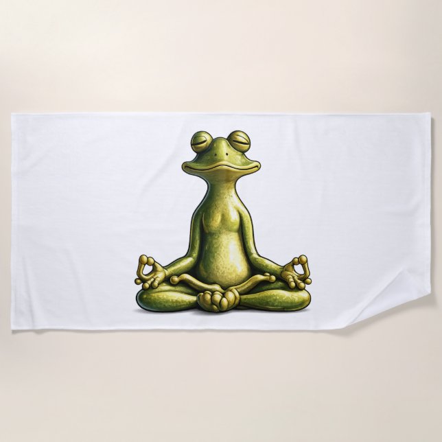 Serviette De Plage Grenouille Zen (Devant)
