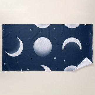 Serviette De Plage Grille Phases de la lune Design Motif céleste