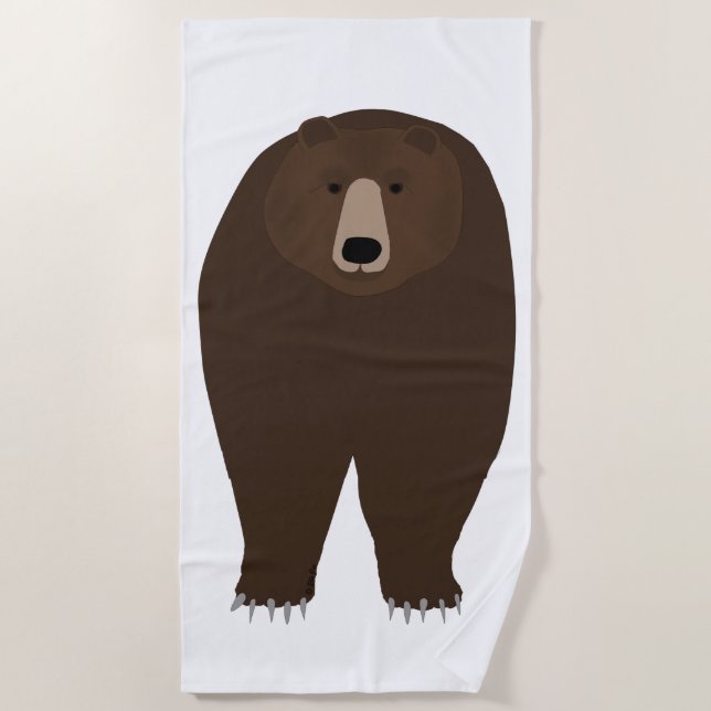Serviette de plage Grizzly Bear (Devant)