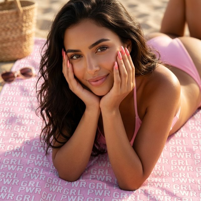 SERVIETTE DE PLAGE GRL PWR (Créateur téléchargé)