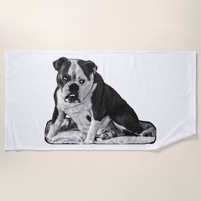 Serviette De Plage Gros Points, Confiance tranquille (Devant)