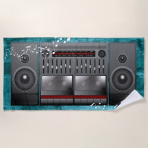 Grosse vieille stéréo Boom Box des années 90