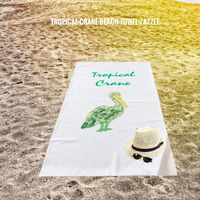 Serviette De Plage Grue tropicale (Créateur téléchargé)