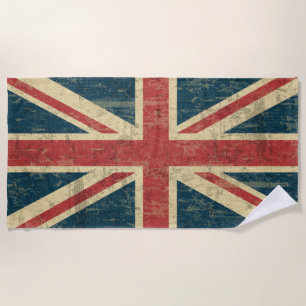 Serviette De Plage Grungy Union Jack