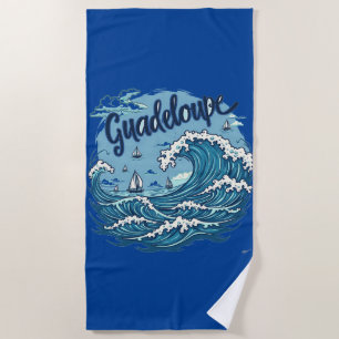 Serviette De Plage Guadeloupe Grande Vague