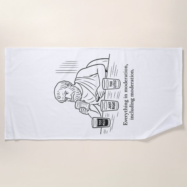Serviette De Plage Guide d'Aristote pour la modération (Devant)