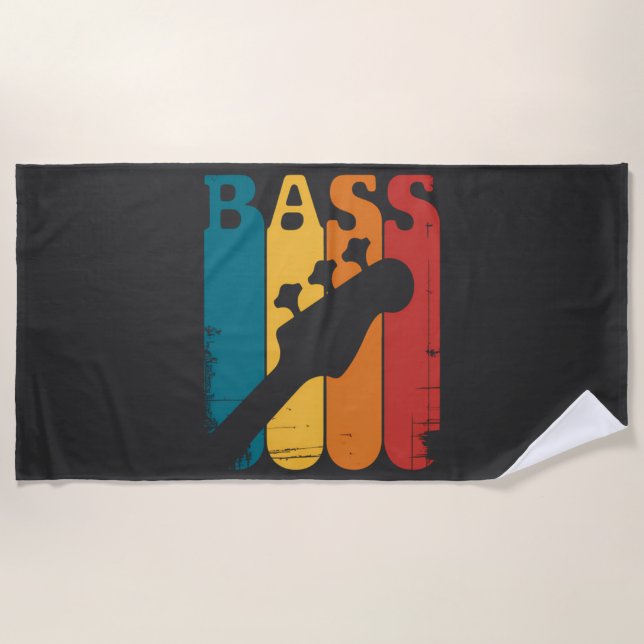 Serviette De Plage Guitare basse (Devant)