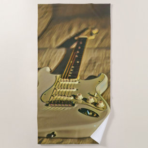 Serviette De Plage Guitariste Birthday