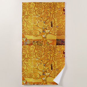 Serviette De Plage Gustav Klimt Arbre de Vie : Symboliste Art Nouveau
