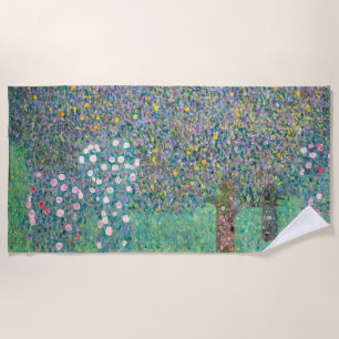Serviette De Plage Gustav Klimt - Roseraies sous les Arbres
