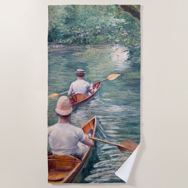 Serviette De Plage Gustave Caillebotte - Canoës sur l'Yerres (Devant)