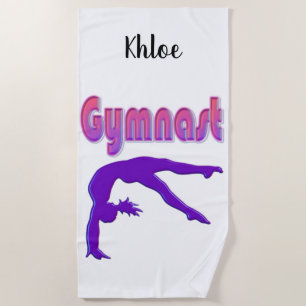Serviette De Plage Gymnaste Power Tumbling Purple Metallen