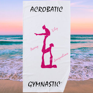 Serviette de plage Gymnastique acrobatique avec ju