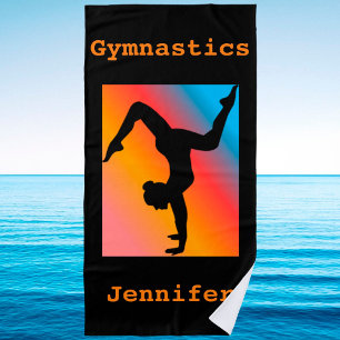 Serviette de plage Gymnastique avec nom de Gymnast