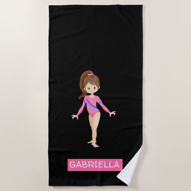 Serviette De Plage Gymnastique personnalisée (Devant)