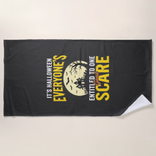 Serviette De Plage Halloween à tous intitulé un modèle de peur_1