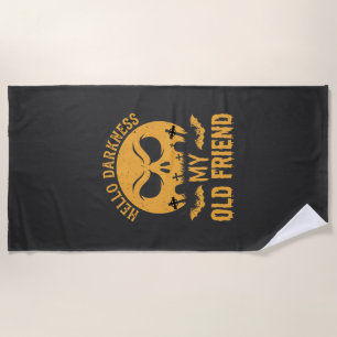 Serviette De Plage Halloween Bonjour Obscurité Cimetière Lune