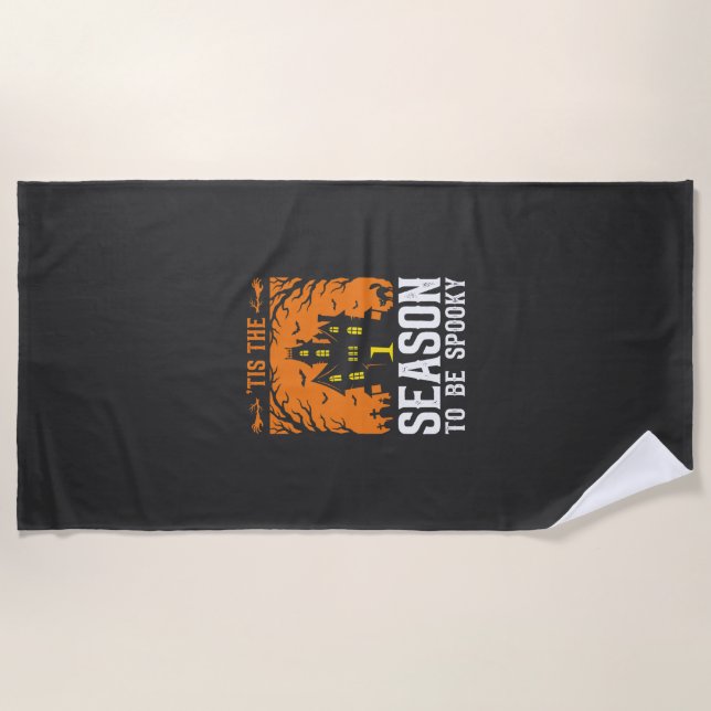 Serviette De Plage Halloween C'est La Saison Pour Être Effrayant Desi (Devant)