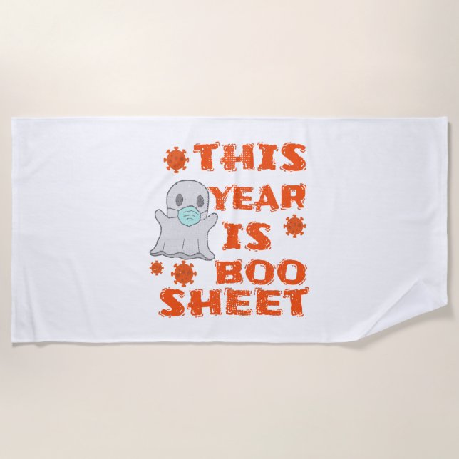Serviette De Plage Halloween de Boo Ghost (Devant)