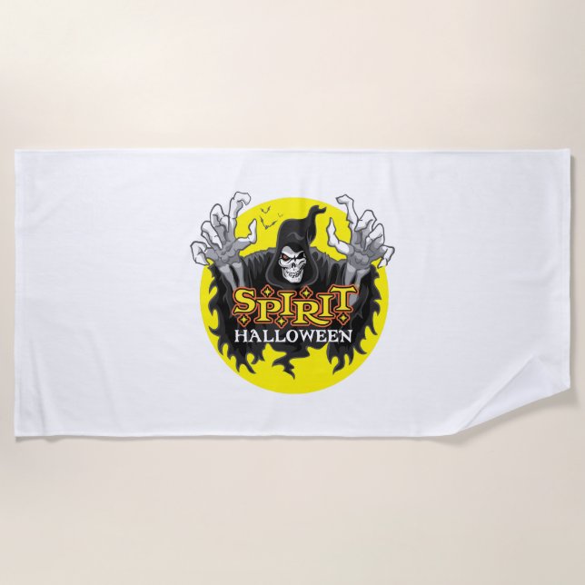 Serviette De Plage Halloween de l'esprit (Devant)