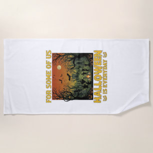 Serviette De Plage Halloween Est Quotidien Cimetière Zombies Feu De J