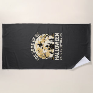 Serviette De Plage Halloween est tous les jours Sorcière de Lune Hant