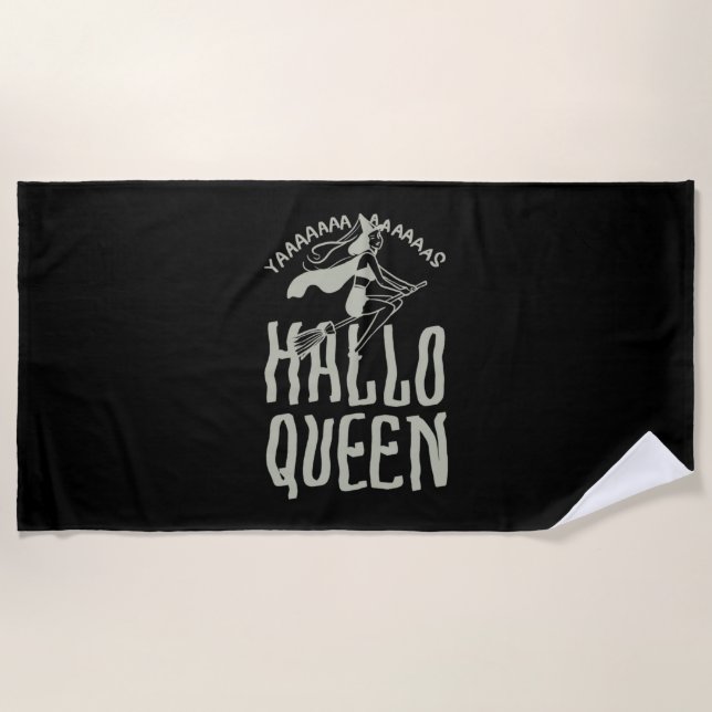Serviette De Plage Halloween Hallo Queen (Devant)
