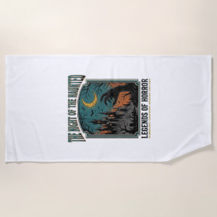 Serviette De Plage Halloween Horreur Nuit Ensorcelée Vintage Épouvant