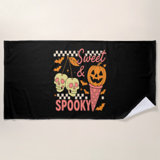 Serviette De Plage Halloween Mignon Sucré et Effrayant