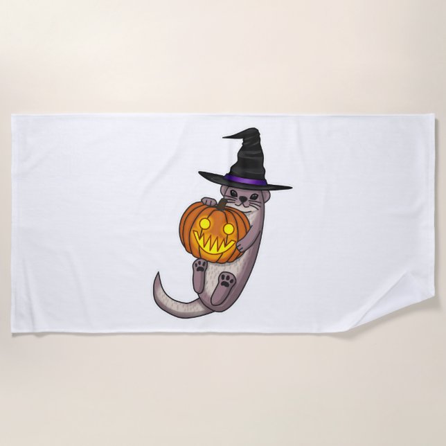 Serviette De Plage Halloween Otter (Devant)