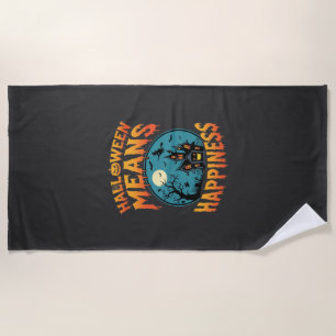 Serviette De Plage Halloween signifie bonheur Maison hantée Vector