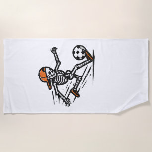 Serviette De Plage Halloween Squelette Football Costume de football H