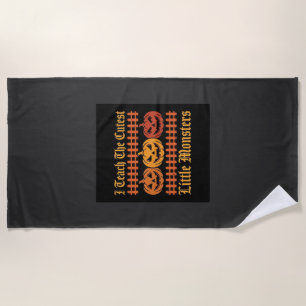 Serviette De Plage Halloween Trick Or Treat Petits Monstres Citrouill