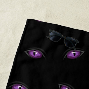 Serviette De Plage Halloween, Yeux Violets, Trick Or Treat, Hou