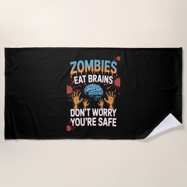 Serviette De Plage Halloween Zombie (Devant)