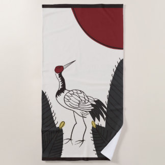 Serviette De Plage Hanafuda "Matsu-ni-tsuru"