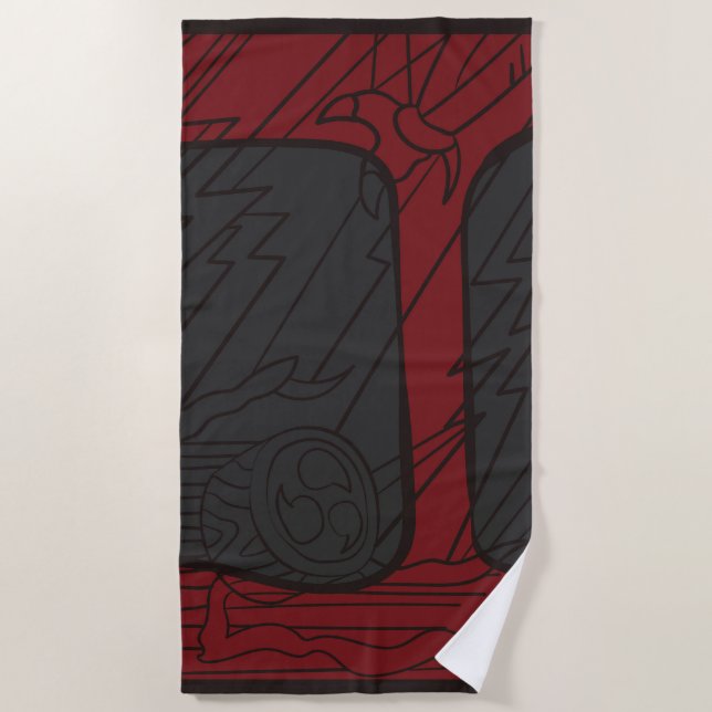 Serviette De Plage Hanafuda "Yanagi-ni-oninote" (Devant)