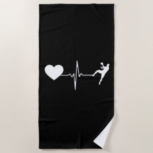 Serviette De Plage Handball Handball Player Hearbeat