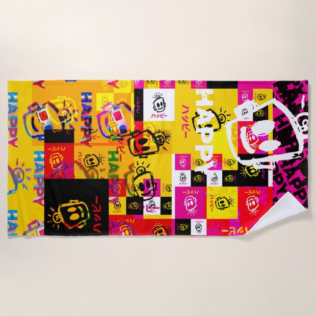Serviette de plage HAPPY Blitch (Devant)
