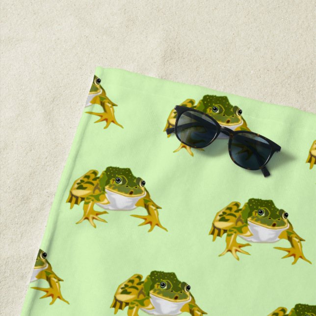 Serviette de plage Happy Frogs - Choisissez la cou (En situation)