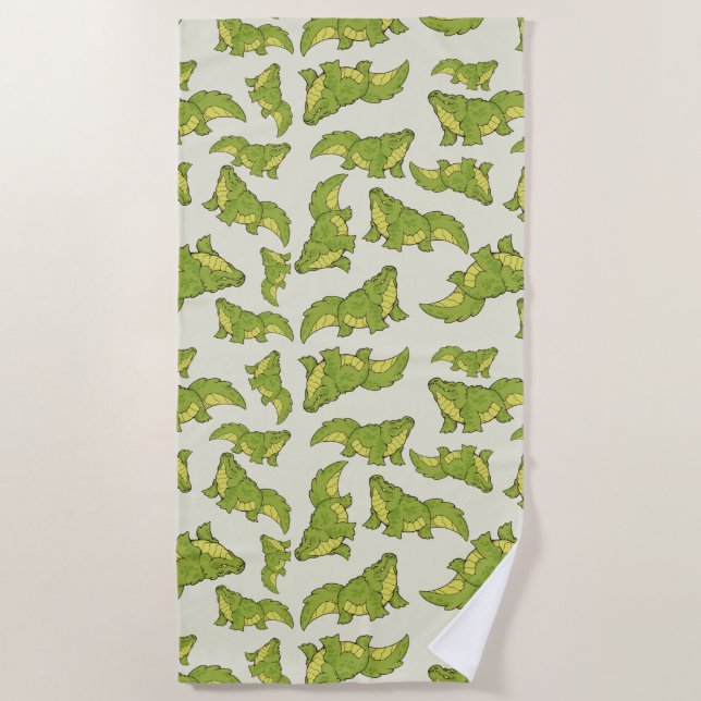 Serviette De Plage Happy Gator (Devant)