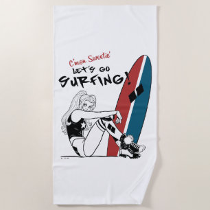 Serviette De Plage Harley Quinn - Allons surfer