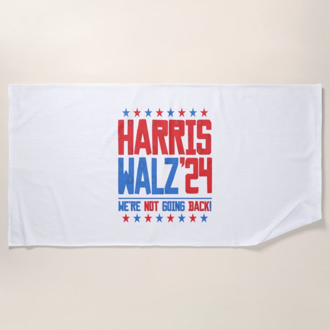 Serviette De Plage HARRIS WALZ 2024 - Nous ne reviendrons pas (Devant)
