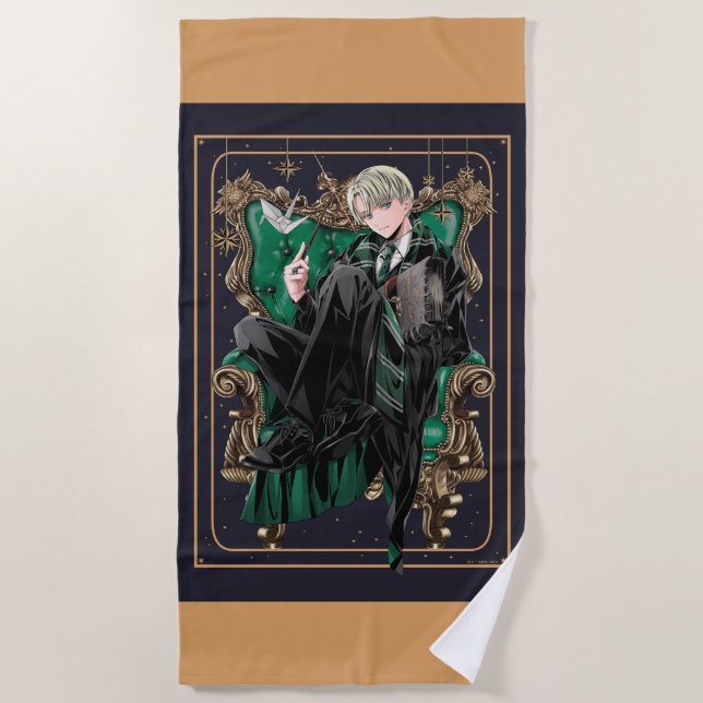 Serviette De Plage HARRY POTTER™ | Anime Draco Malfoy Assis (Devant)