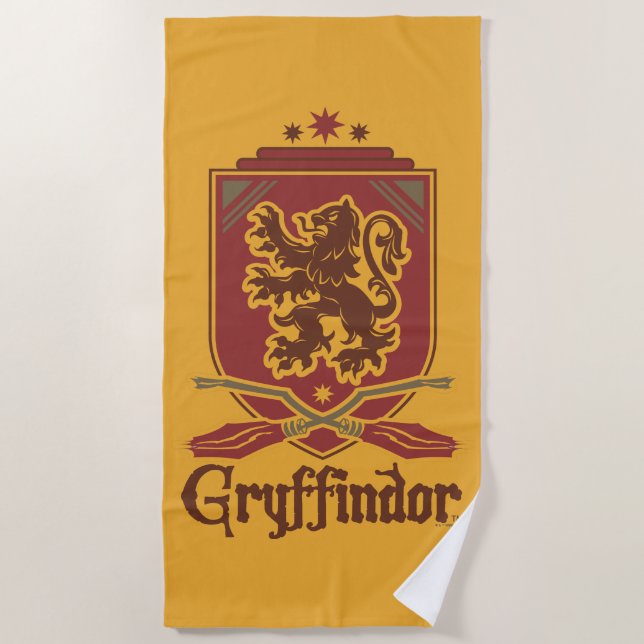 Serviette De Plage Harry Potter | Badge Gryffindor QUIDDITCH™ (Devant)